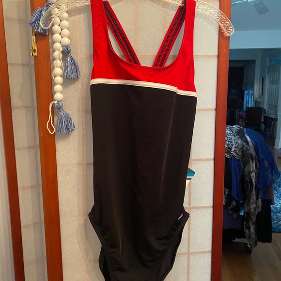 Dolfin “ocean back to basics” NEW swimsuit red white black - Picture 1 of 6